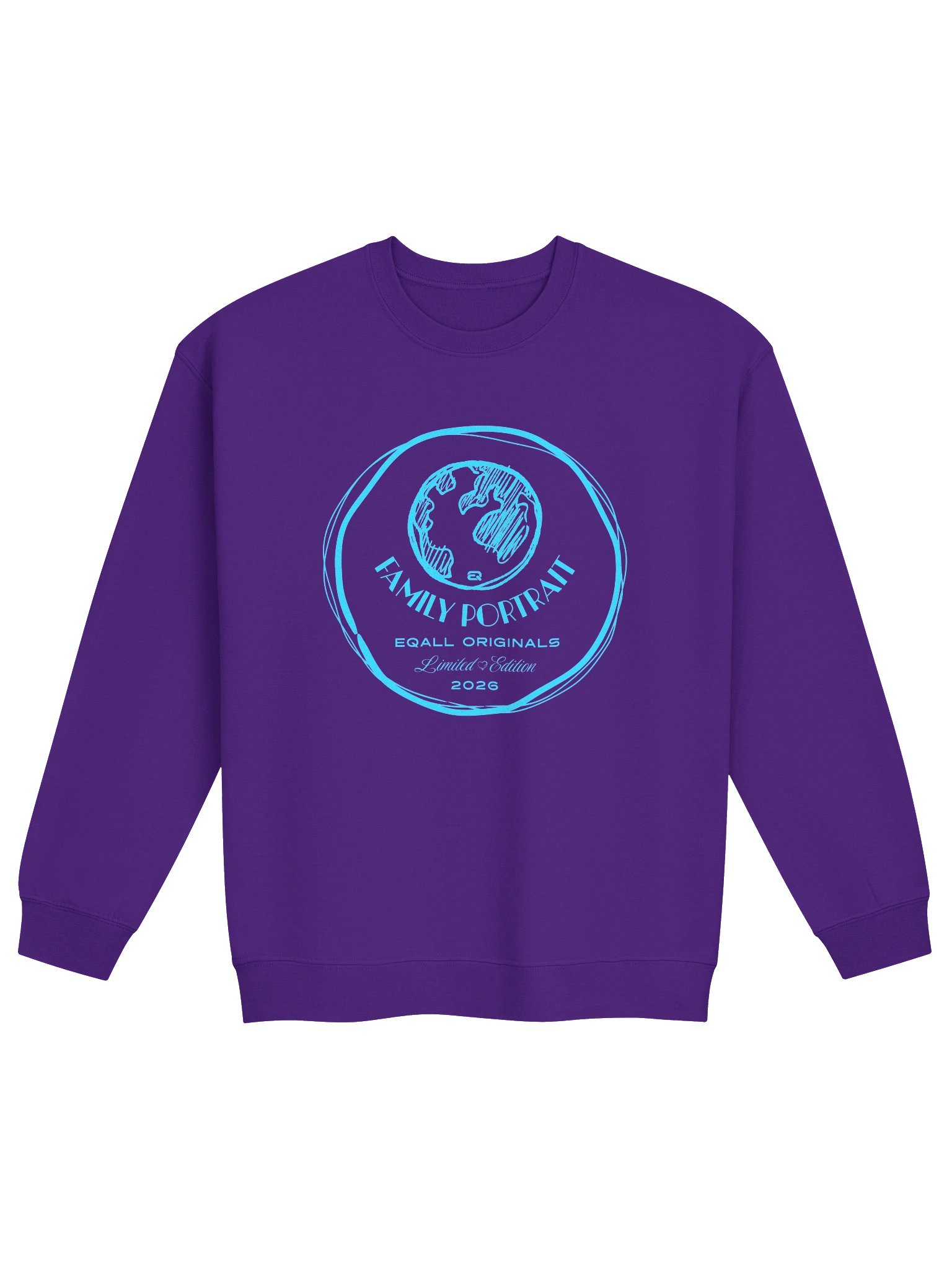 Earth Love_Family Portrait_Unisex Gildan Crewneck Sweatshirt EQALL® Originals_Blue product image (10)