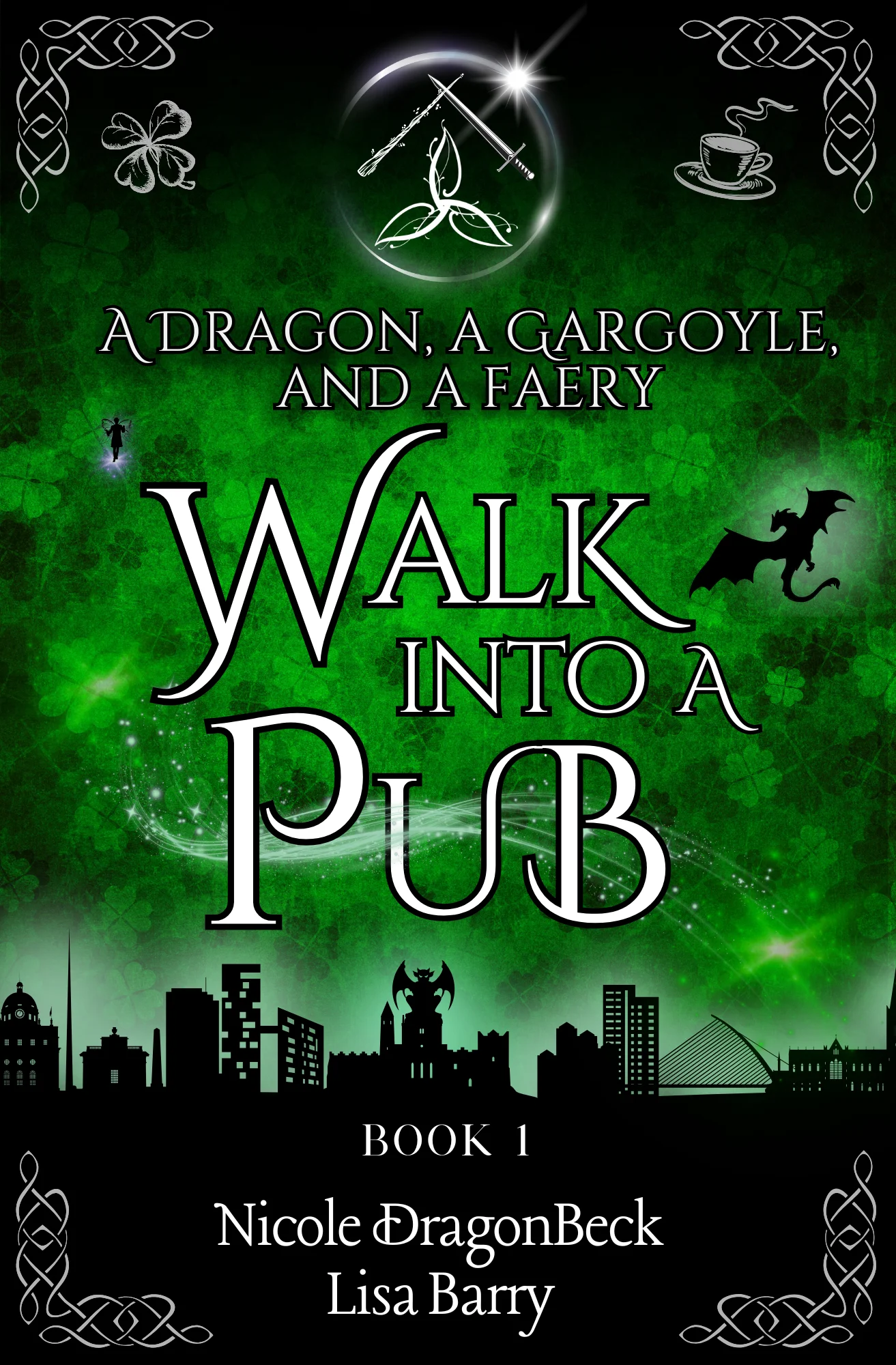 A Dragon, a Gargoyle, and a Faery Walk into a Pub (signed print) product image (1)
