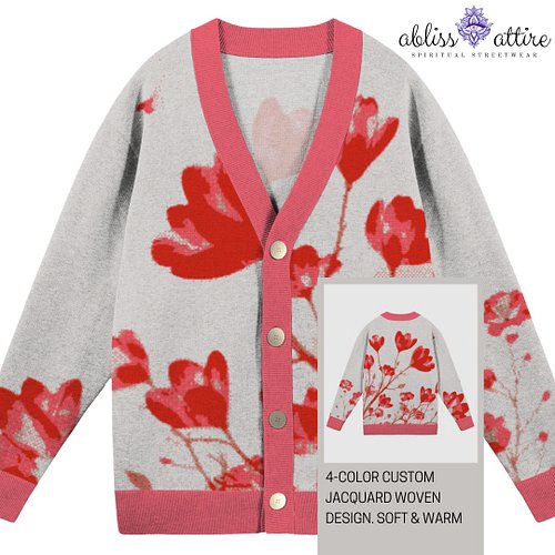 The artwork begins as prayer.
The garment is how it travels.

The Spring Explosion Cardigan is still the anchor piece of this...