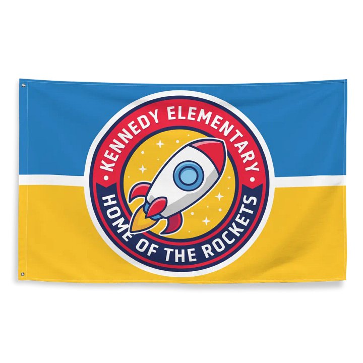 Kennedy Elementary Rocket Flag product image (2)