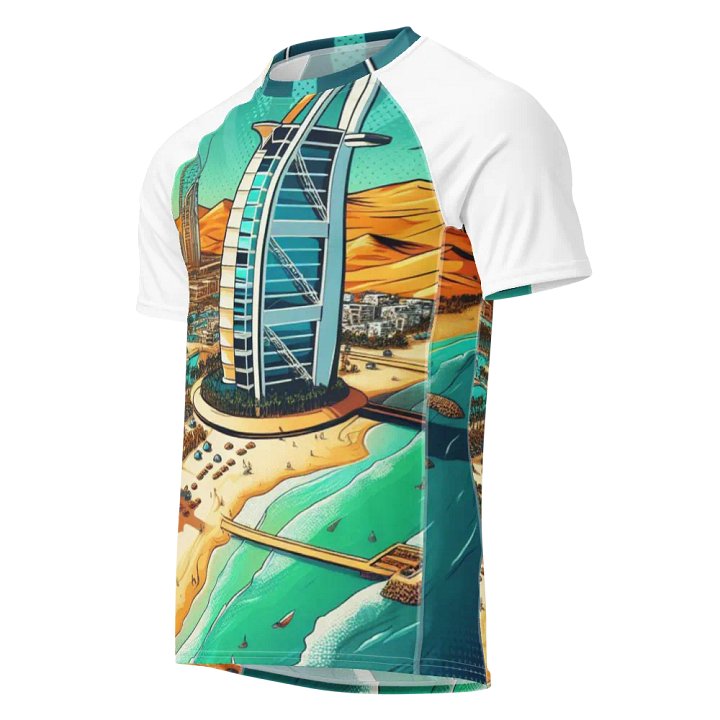 Futurama City Men's Rash Guard | Ai Design product image (1)