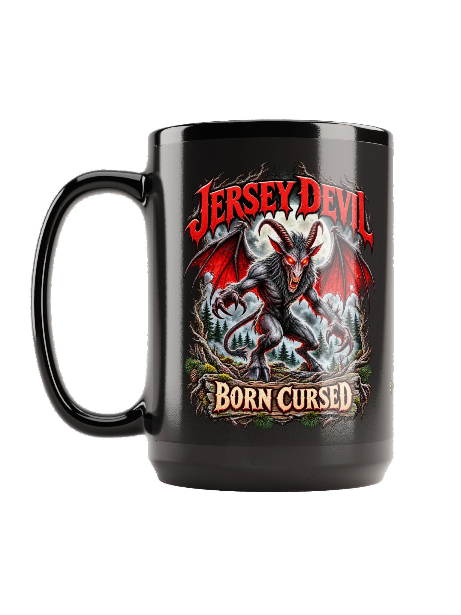 Jersey Devil “Born Cursed” Black Mug product image (1)
