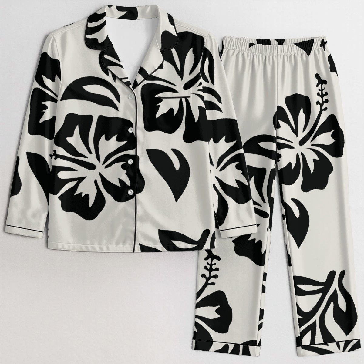 Tropical Floral Satin Pajama Set product image (1)