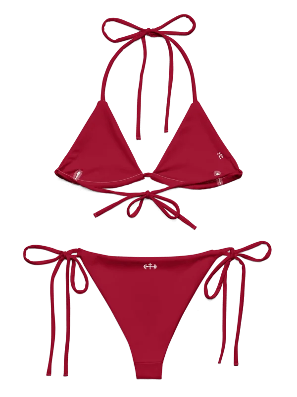 His House String Bikini Set - Red product image (10)