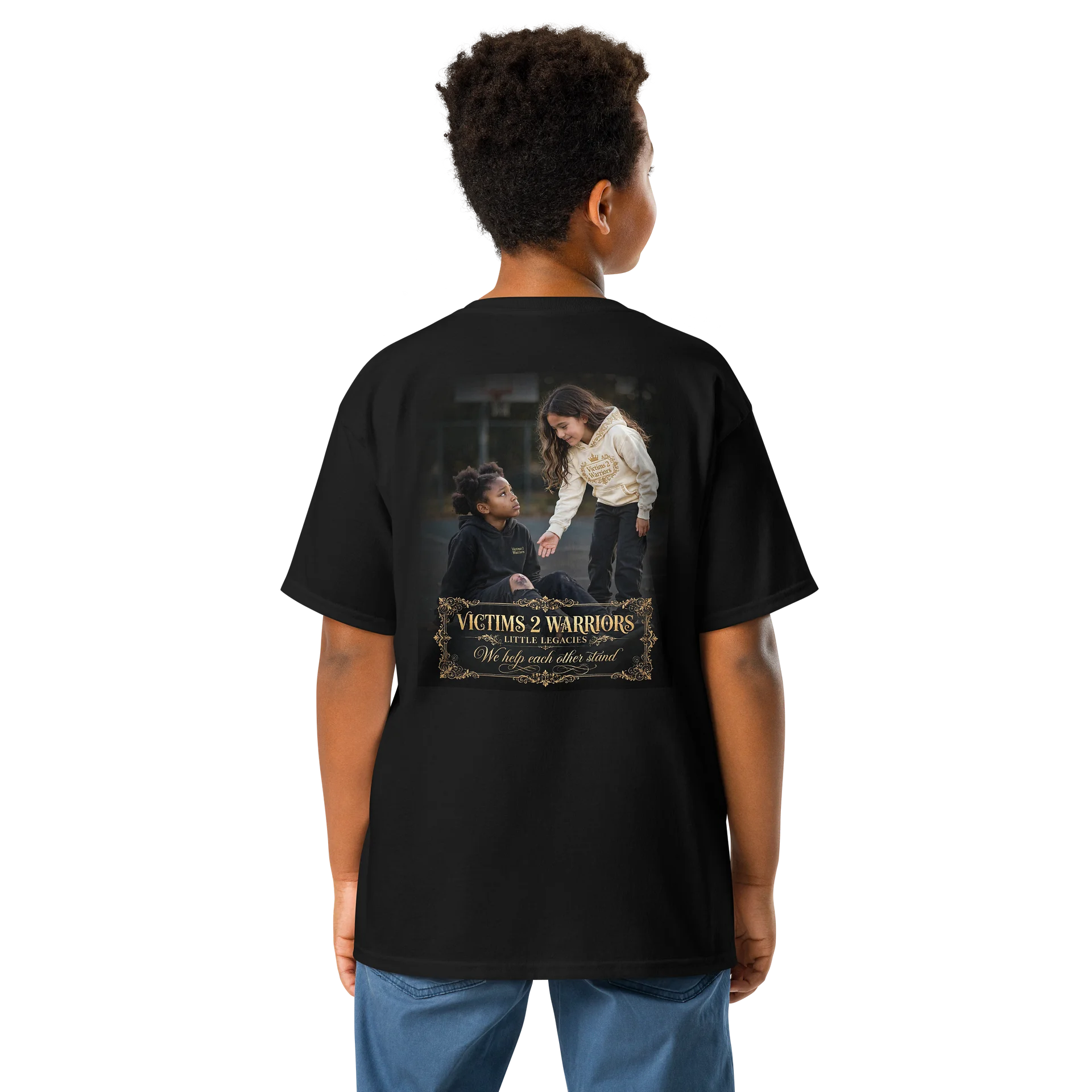 V2W -LITTLE LEGACIES- “ We help each other stand” Signature Tee product image (4)