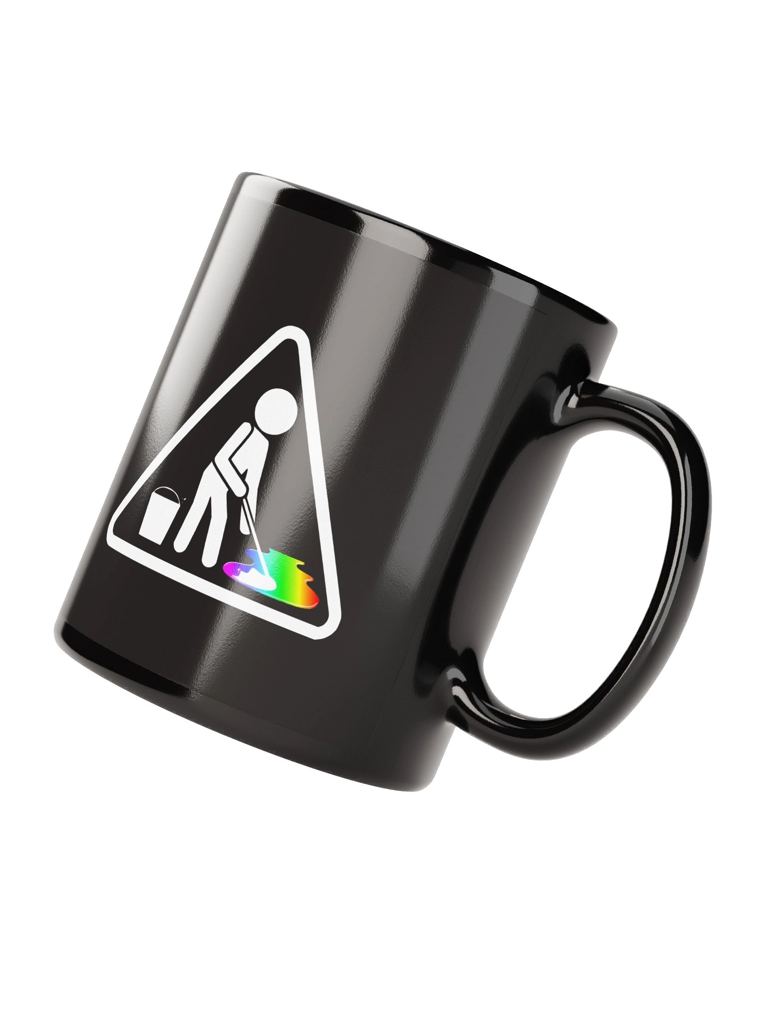 Rainbow Spill Coffee Cup Black product image (7)
