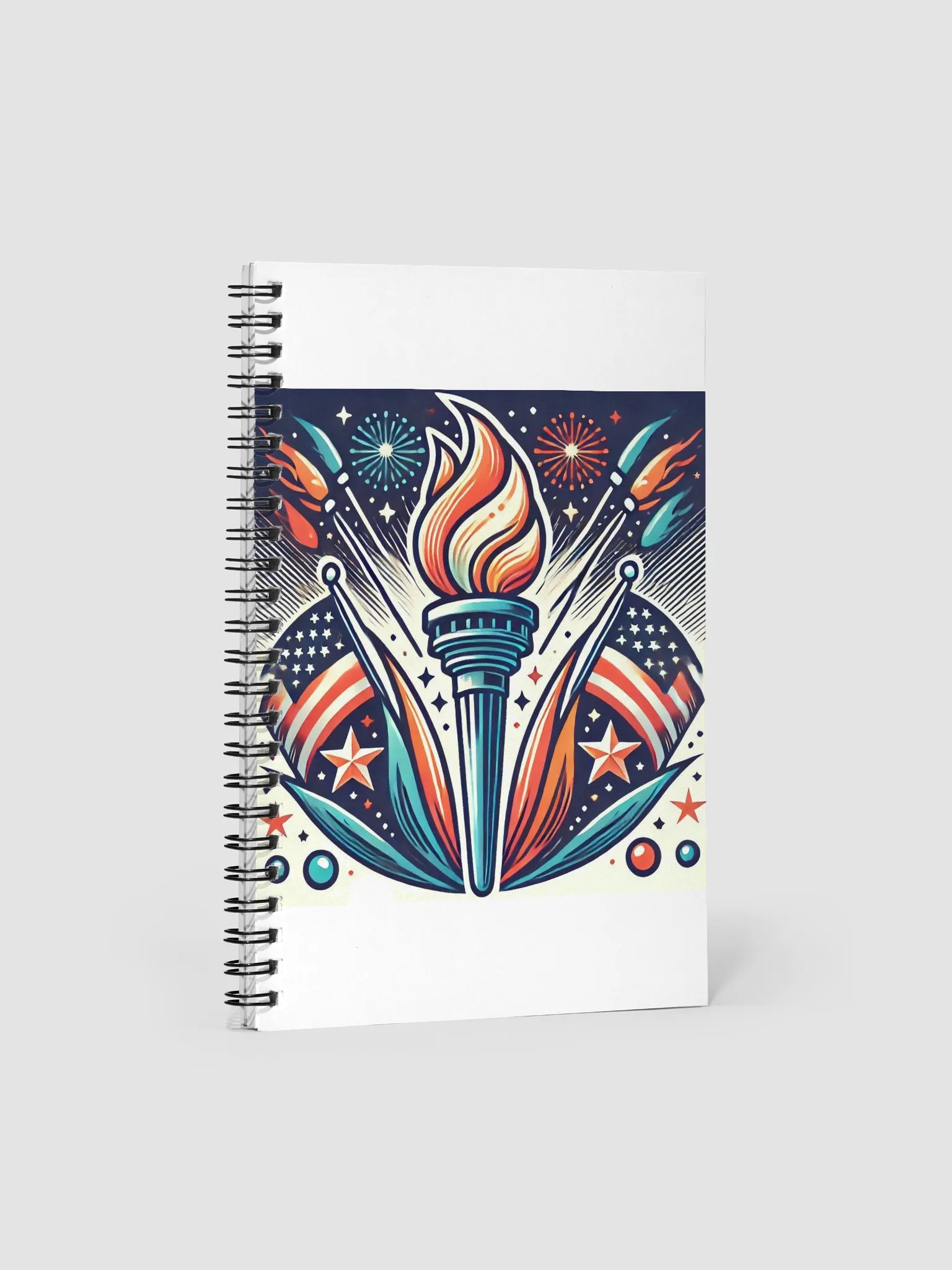 Patriotic Flame Spiral Notebook product image (1)