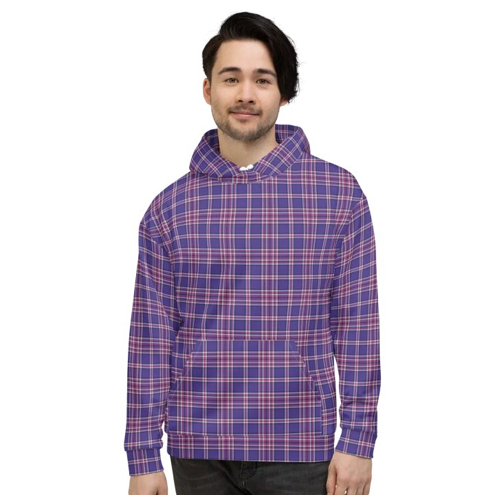 Purple Orchid and Violet Plaid Hoodie product image (2)
