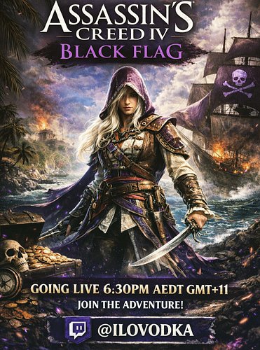 First voyage into Black Flag tonight.

If you’ve ever wanted to join a pirate crew, now’s your chance.

🕡 6:30PM AEDT (GMT+11...