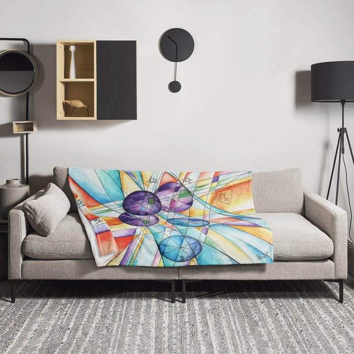 Circles to Circles #3 - Stereographic Projection Mathematical Art Blanket product image (1)