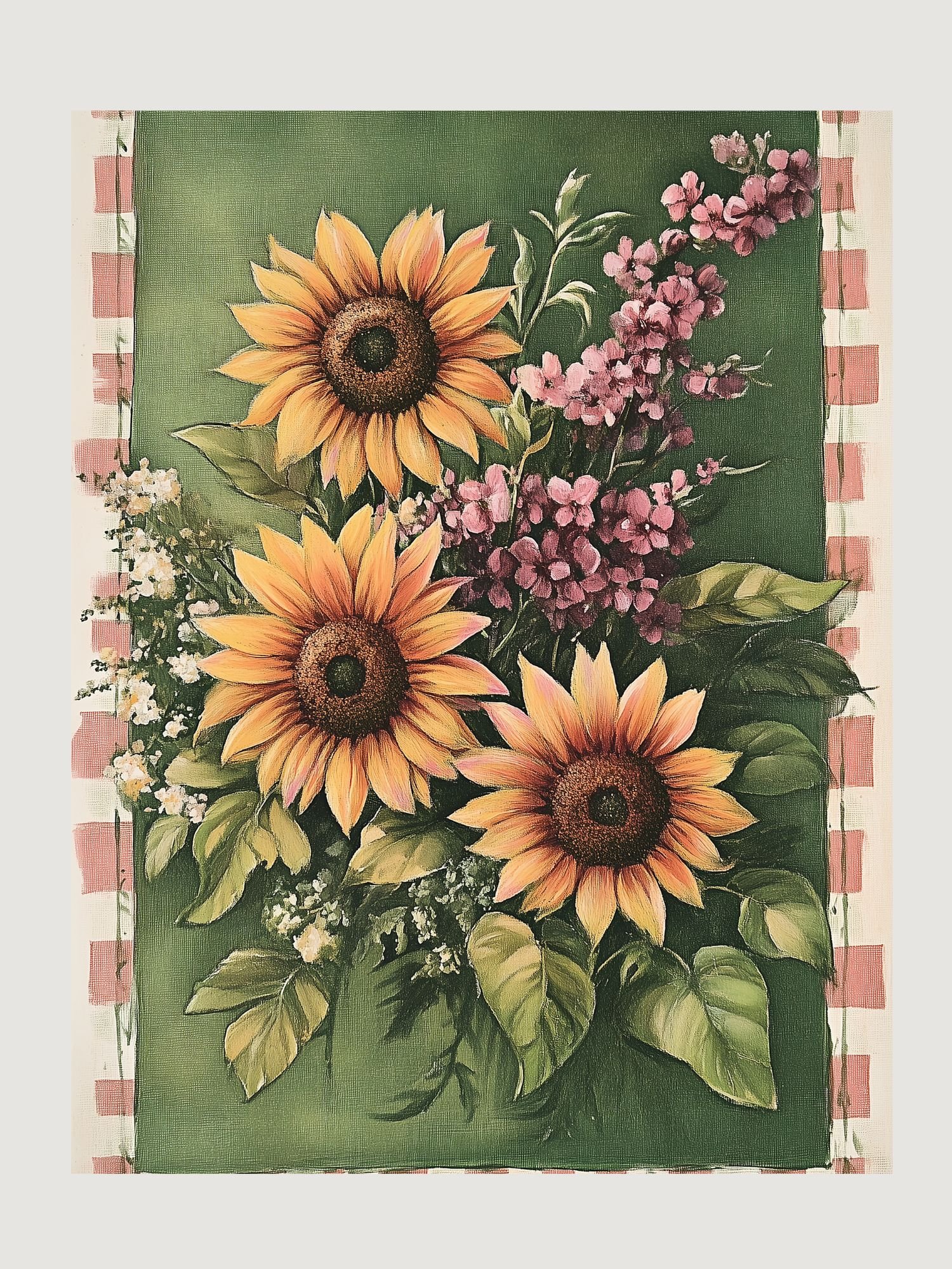 6 Sunflowers background- paper for junk journals or scrapbooking product image (5)