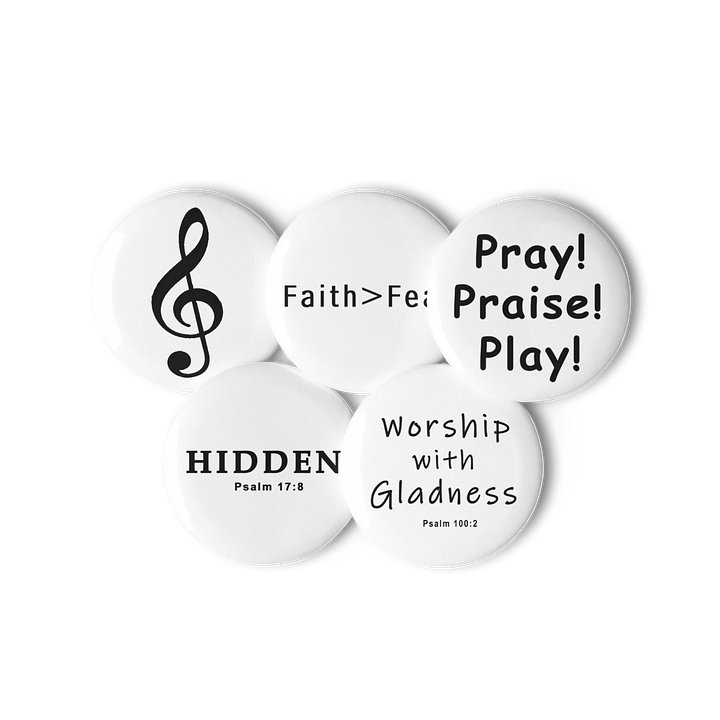 Glossy 5-Button "Worship with Gladness" Set product image (3)