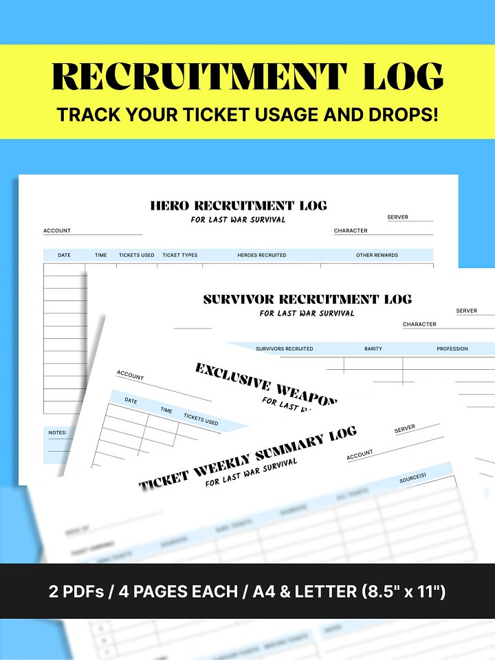 Recruitment & Drop Tracker for Last War Survival product image (1)
