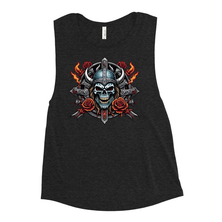 Viking Skull Rose Warrior Tank product image (1)