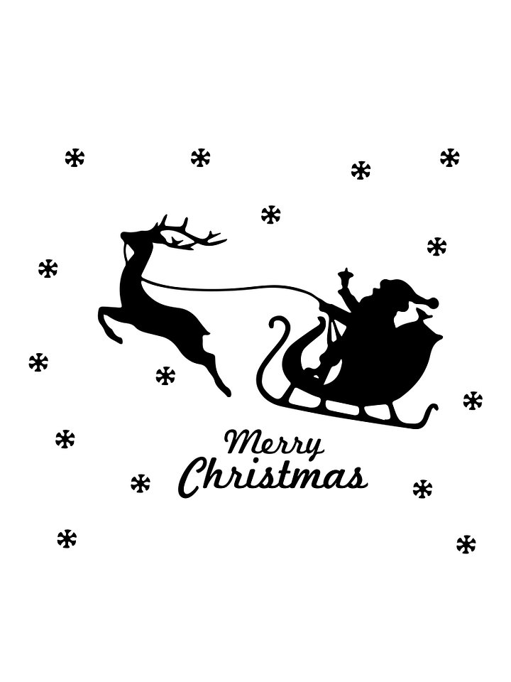 Christmas SVG, Santa Sleigh SVG, Santa Claus Vector Clipart, Reindeer, Png, Digital Silhouette, Merry Christmas, Shirt, Cricut Cutting File product image (2)