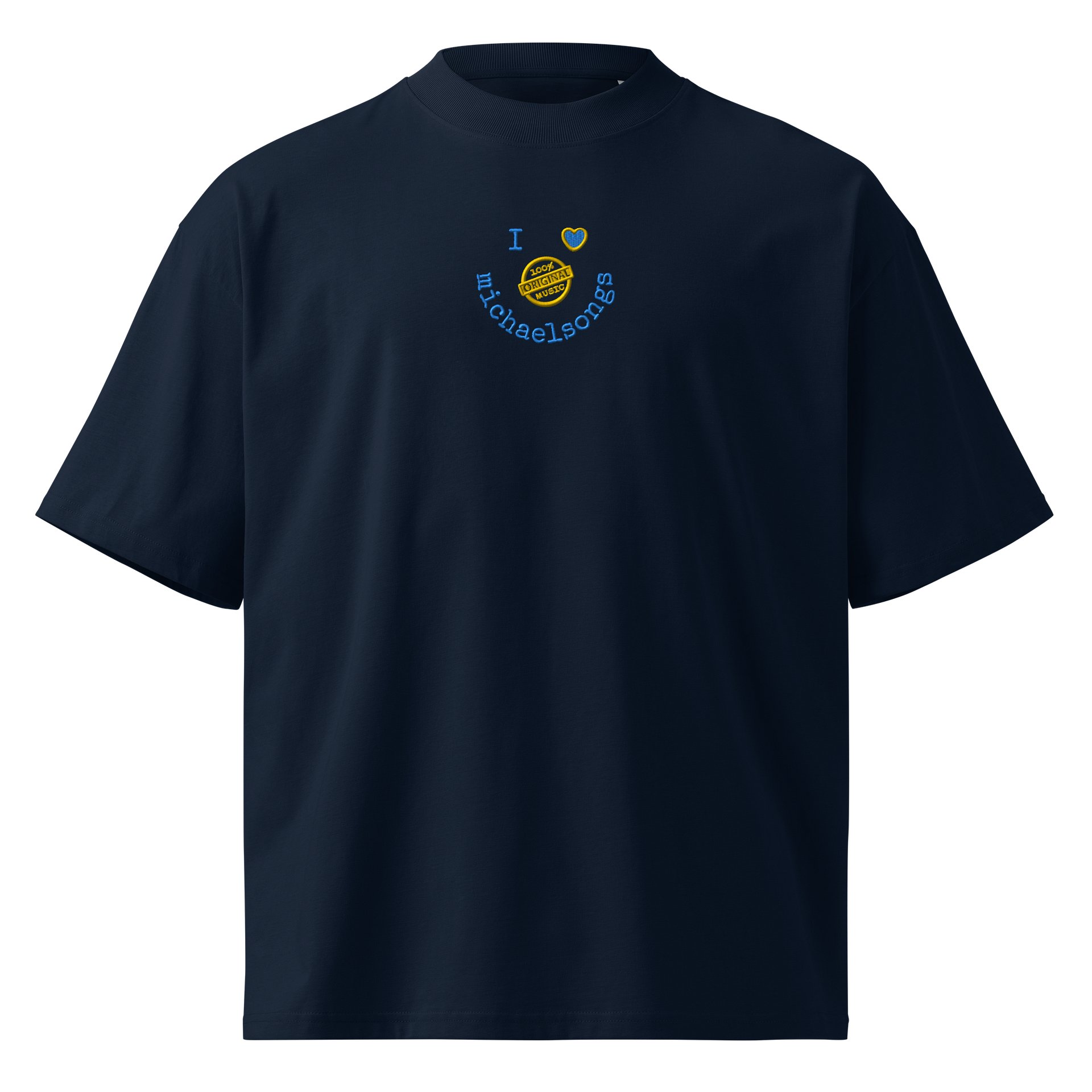 NEW!! organic oversized tee w/embroidered smiley logo product image (1)