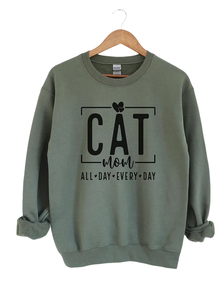 Cat Mom Sweatshirt – All Day Every Day product image (1)