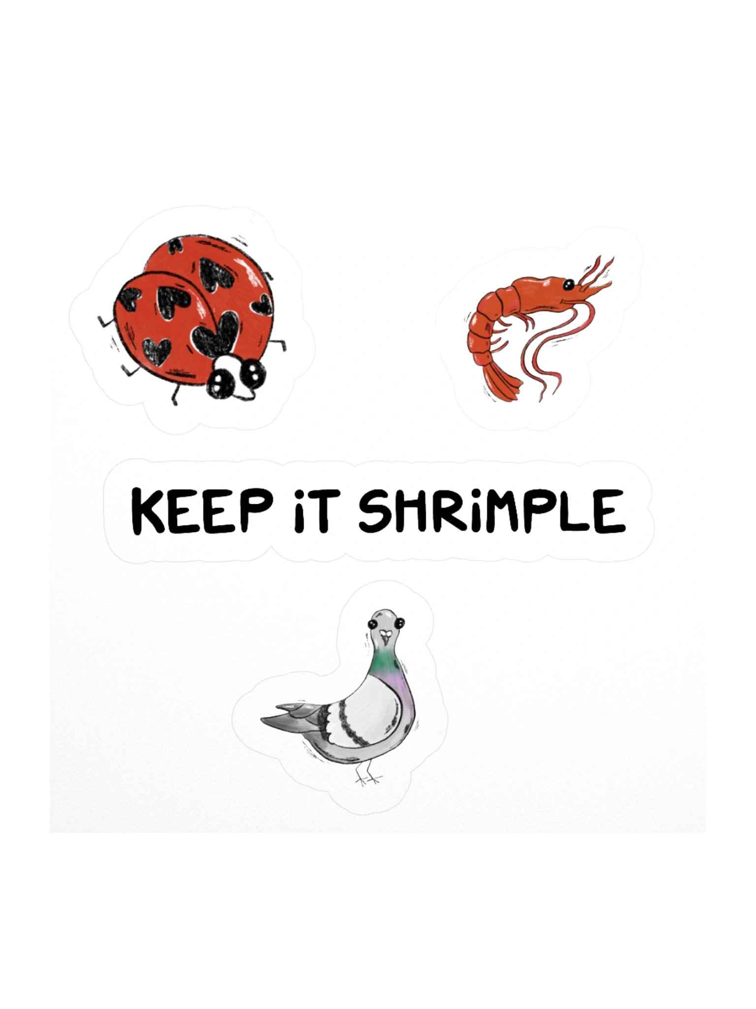 Shrimply The Best Kiss Cut Sticker Set product image (2)