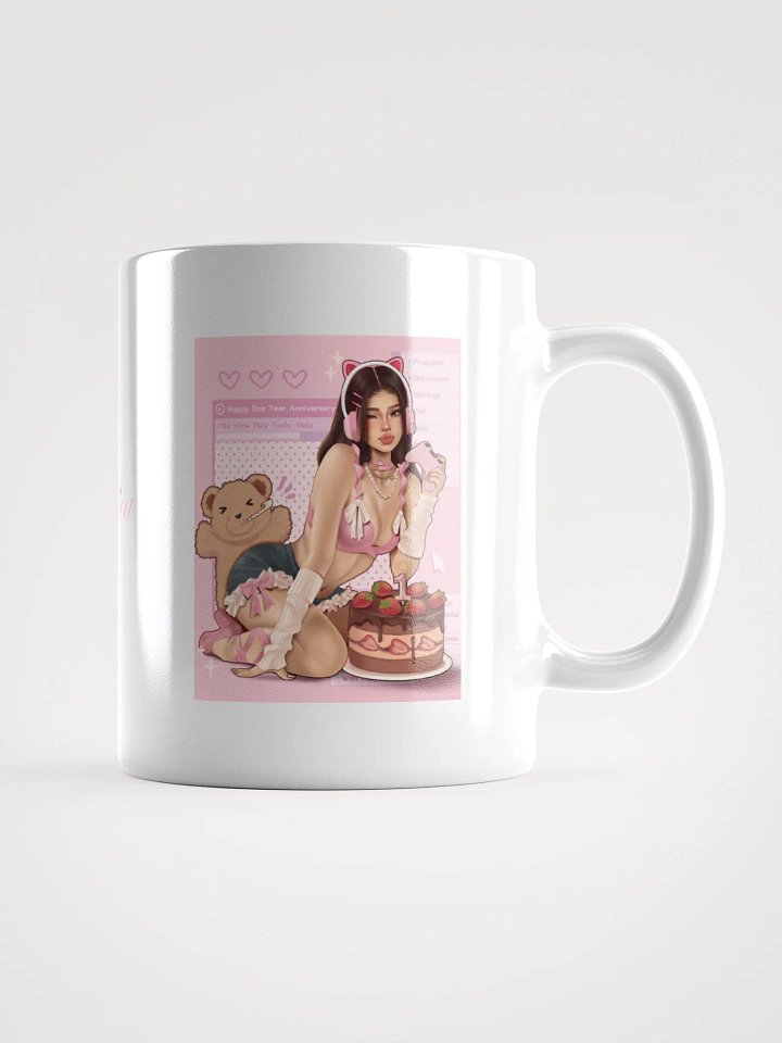 One year anniversary White glossed Mug <3 product image (1)