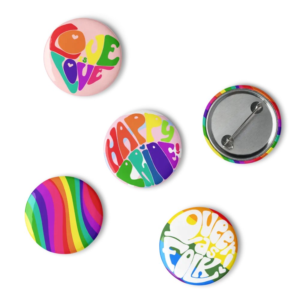 Rainbow Pride pin badge set product image (1)