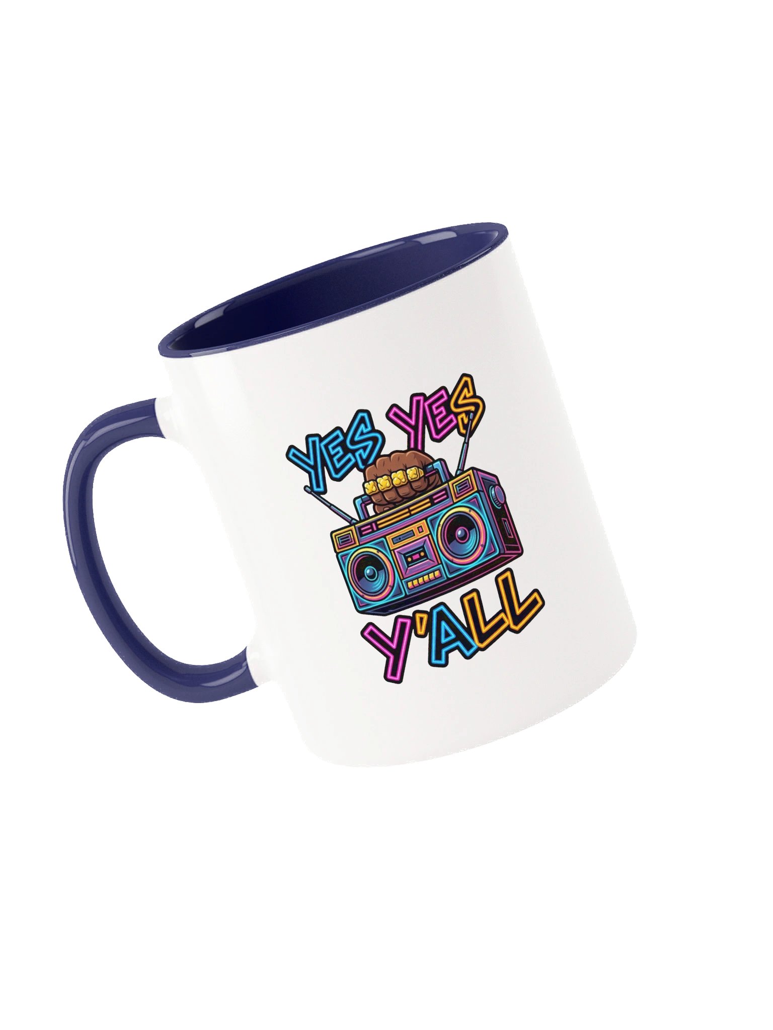 Yes Yes Y’all Hip Hop Mug – Colorful Boombox Coffee Cup for Rap Lovers product image (3)