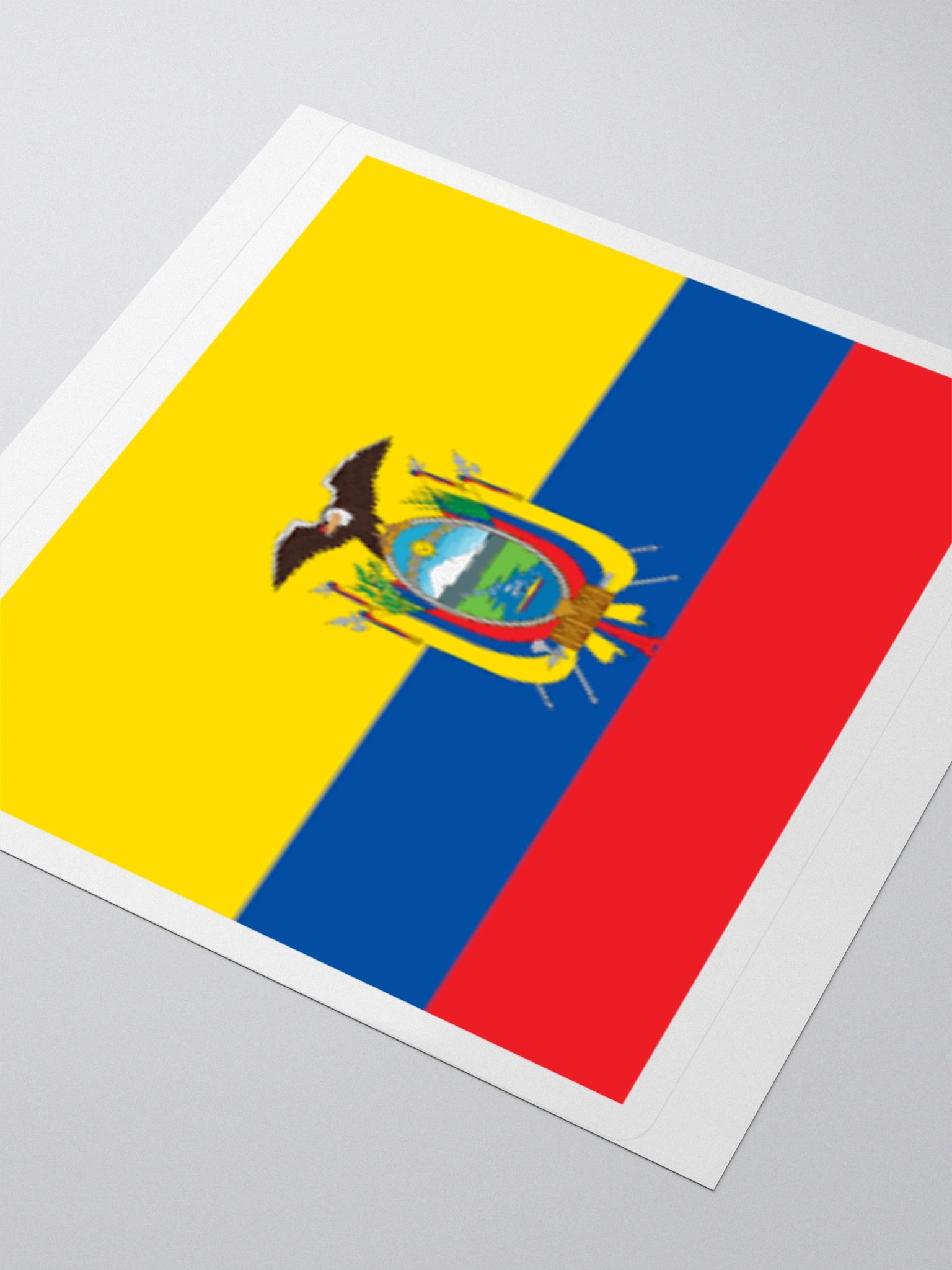 Ecuador Flag Sticker | Coat of Arms Design | Durable Vinyl | 3 Sizes product image (7)