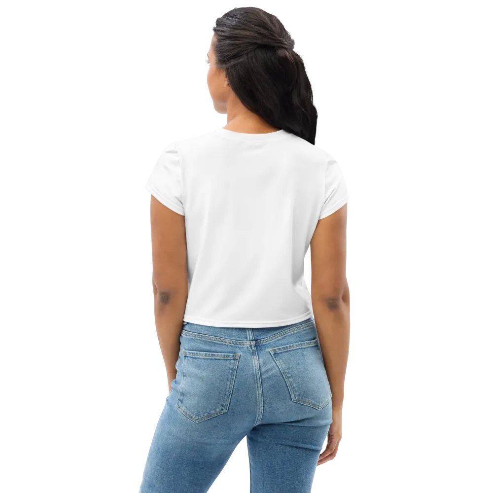 Zenith Women's Crop Tee - White, Mountain Peak Design product image (2)