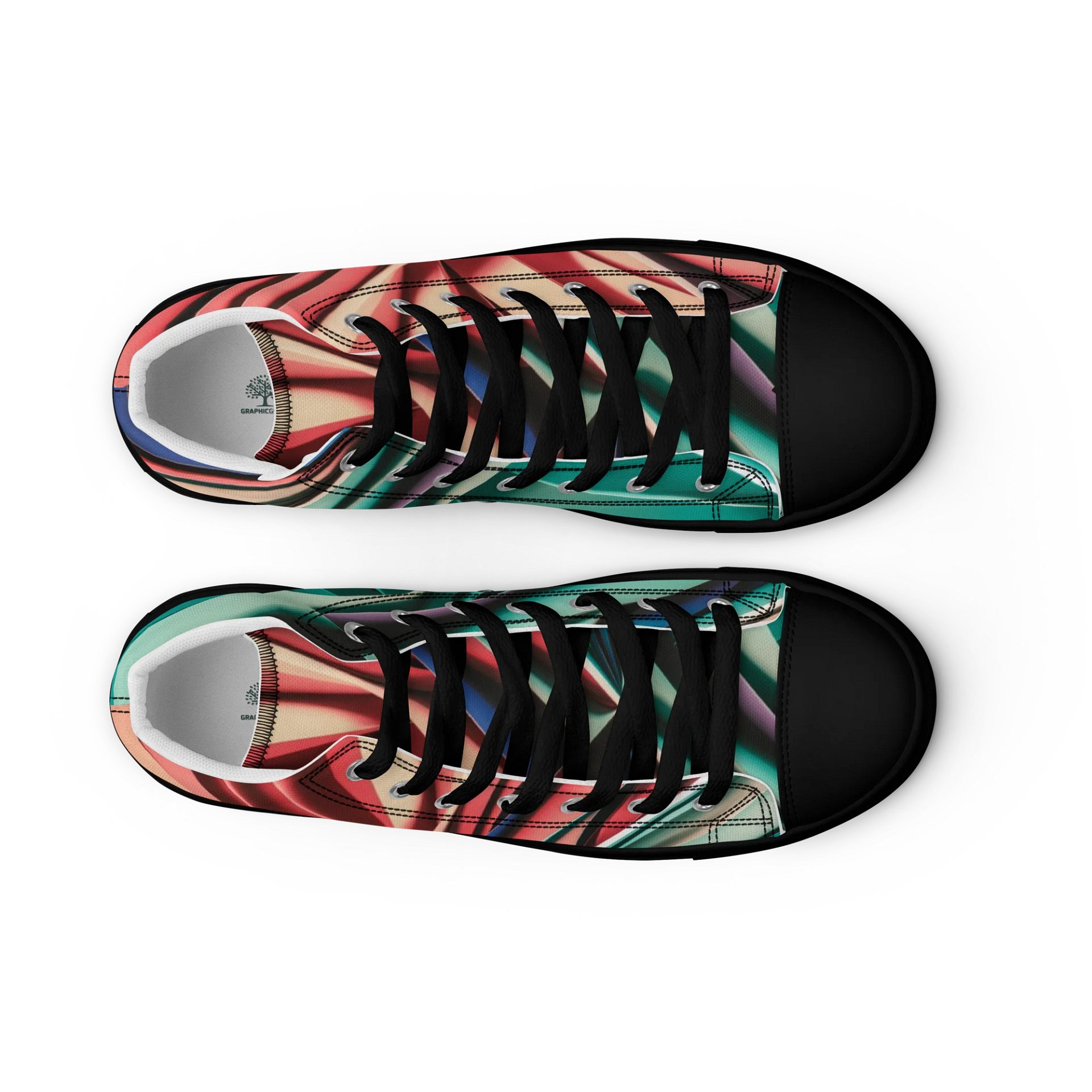Graphic Grove Women's High-Top Canvas Shoes - Abstract Art Design, Vibrant Colours, Comfortable Fit product image (9)