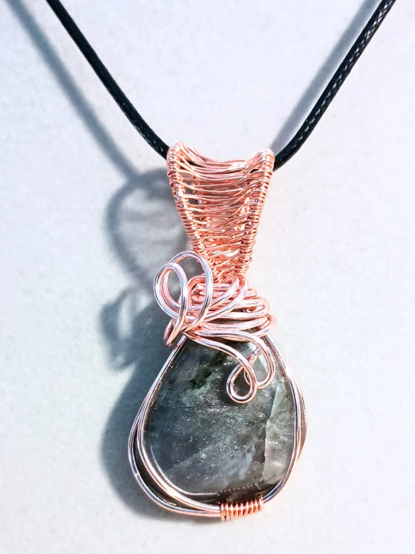 Personal Power Amulet | Hand-Wrapped, Labradorite Pendant | "Purple Majesty" product image (2)