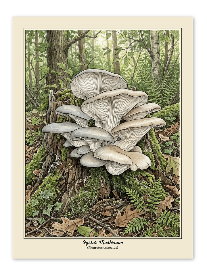 Oyster Mushroom Poster product image (1)