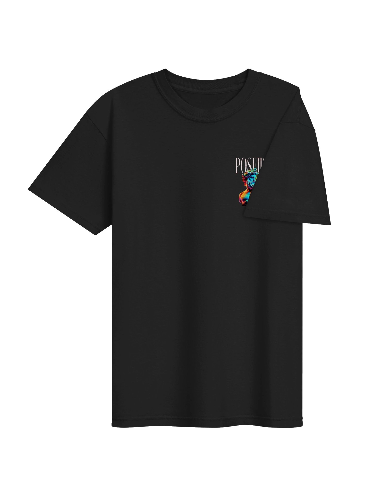 Poseidon Greek God Streetwear T-Shirt – Vaporwave Synthwave Aesthetic Graphic Tee product image (8)