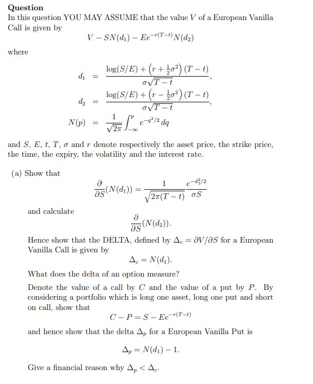 TD - a European vanilla call, the delta of an option and the portfolio product image (1)