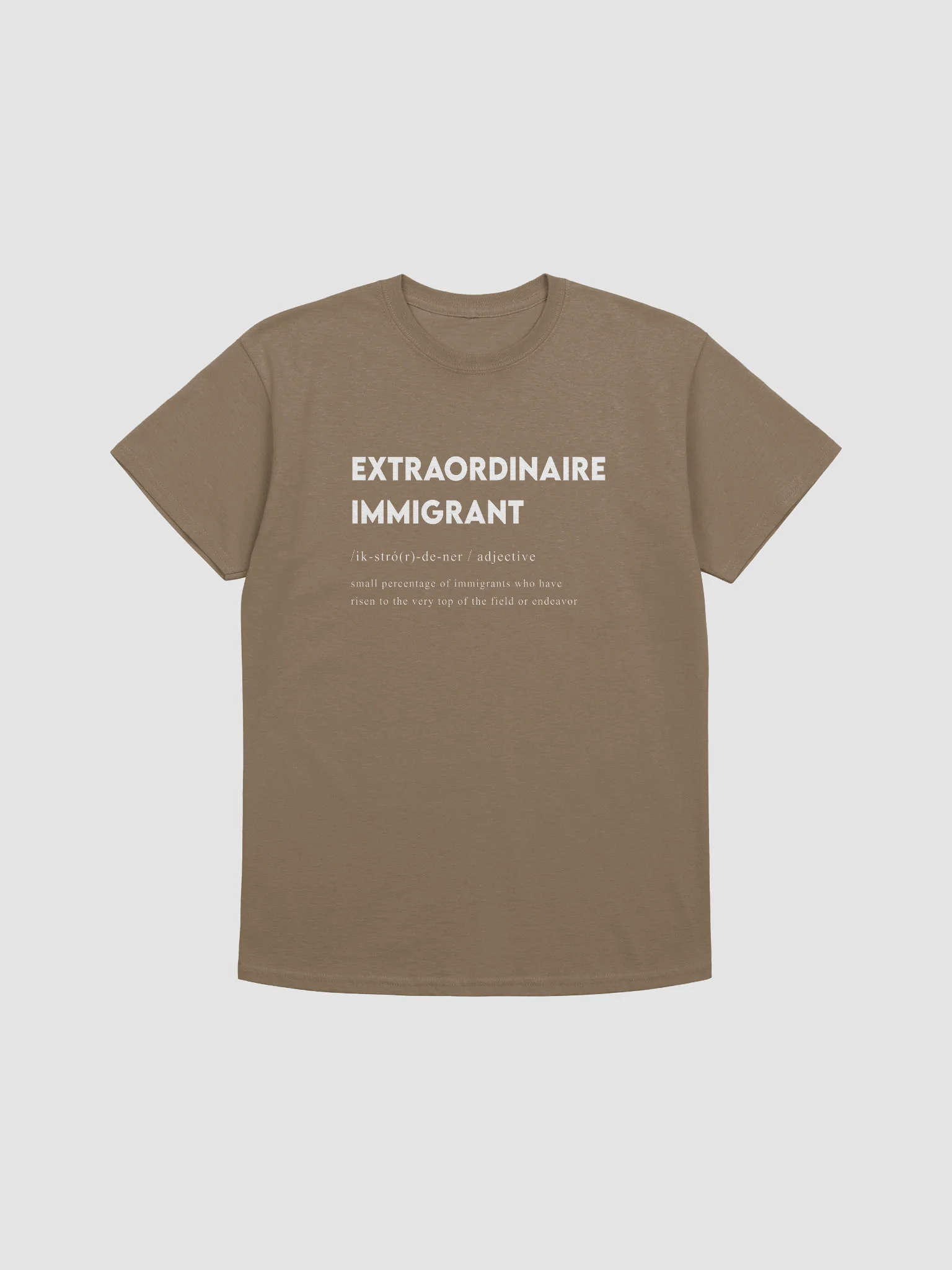 EXTRAORDINAIRE IMMIGRANT TSHIRT BROWN product image (1)