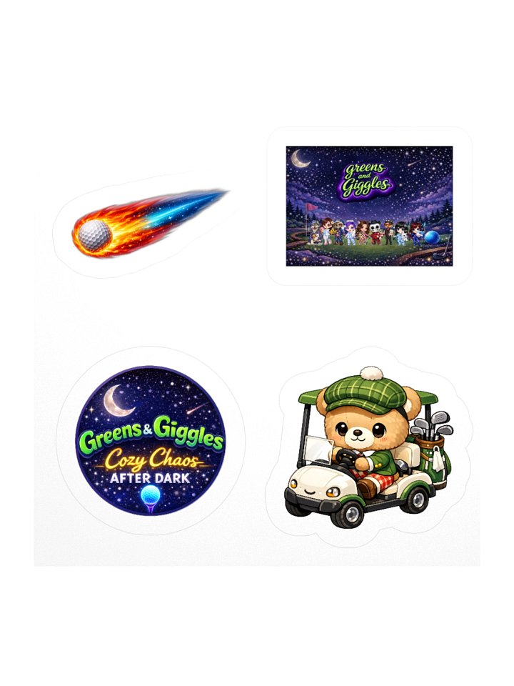 Greens & Giggles Kiss Cut Sticker set product image (1)