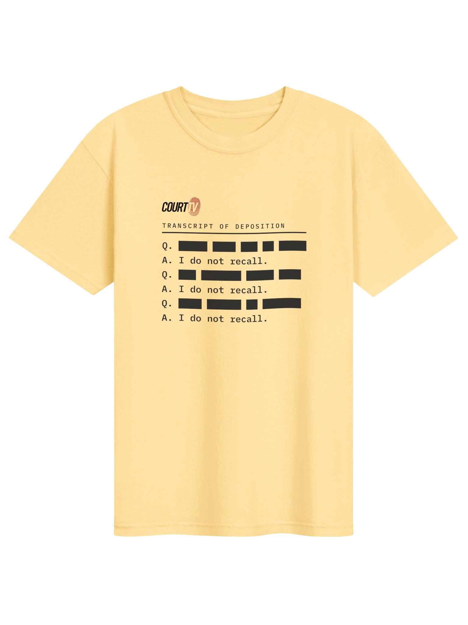 Transcript of Deposition T-Shirt product image (1)