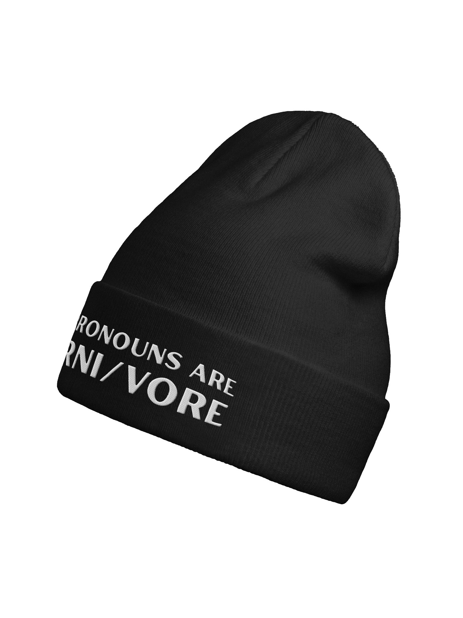 Black Skull Cap - My Pronouns Are CARNIVORE product image (3)