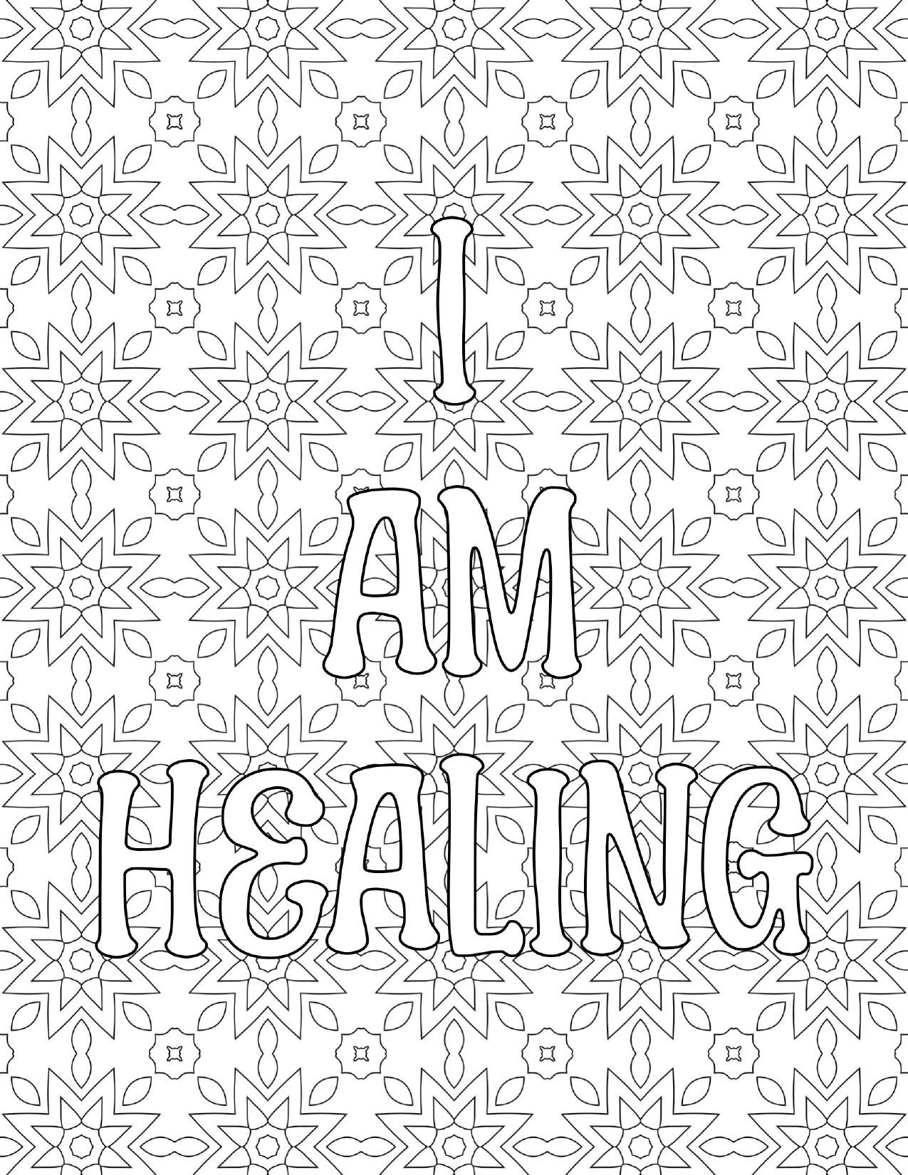Self-Love Coloring Book For Adults - Printable E-Book PDF product image (3)