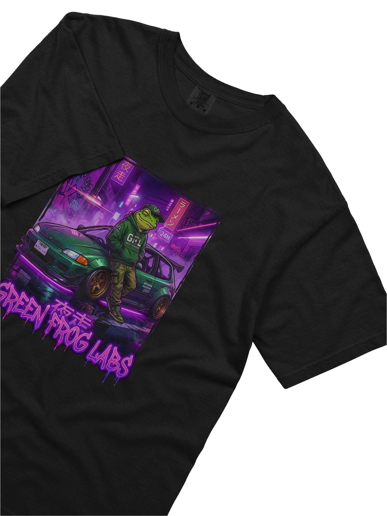 Limited Edition Night Runner - Green Frog Labs Tee (Black Only) product image (5)
