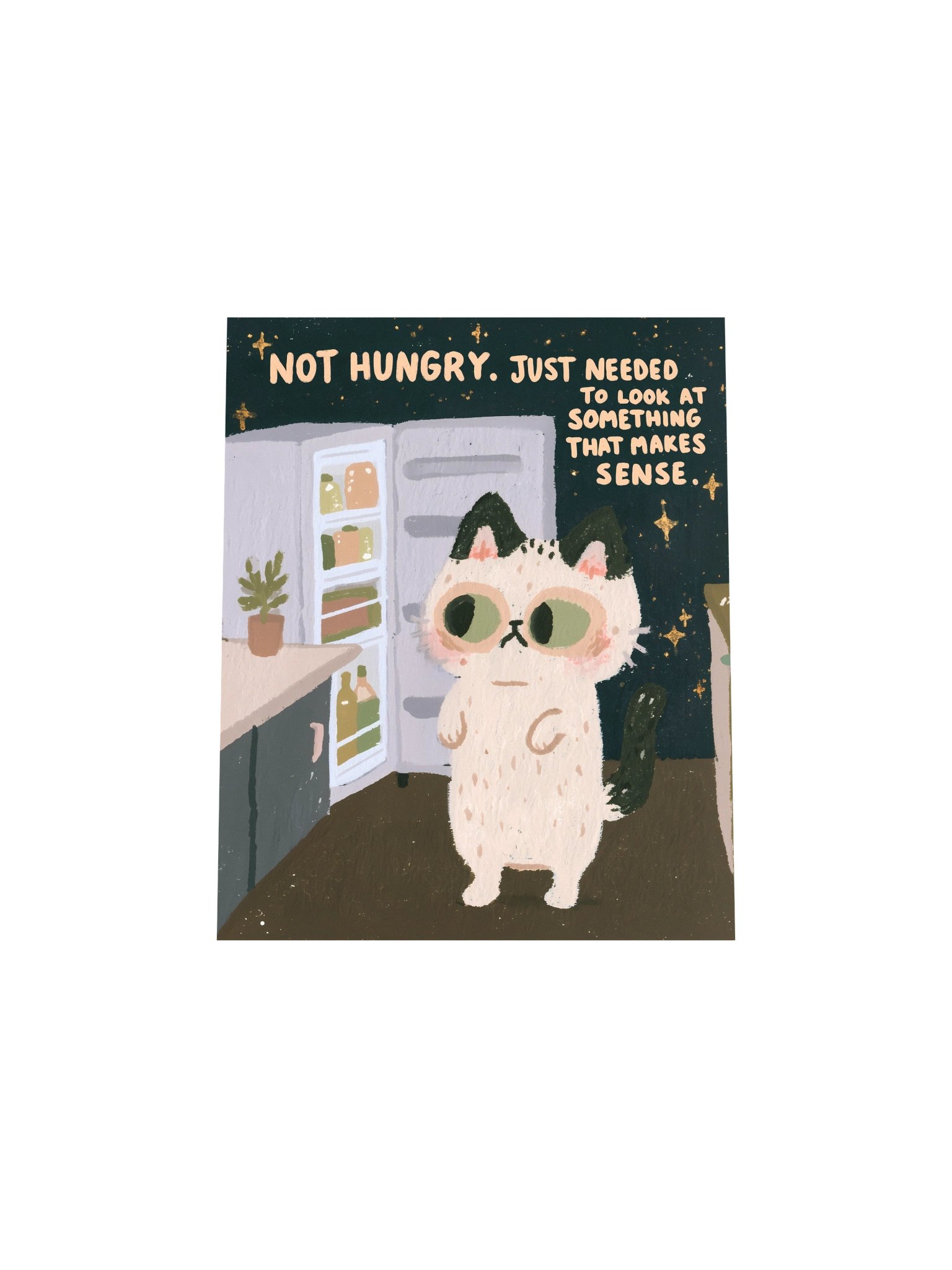 Night Fridge Cat Poster product image (12)
