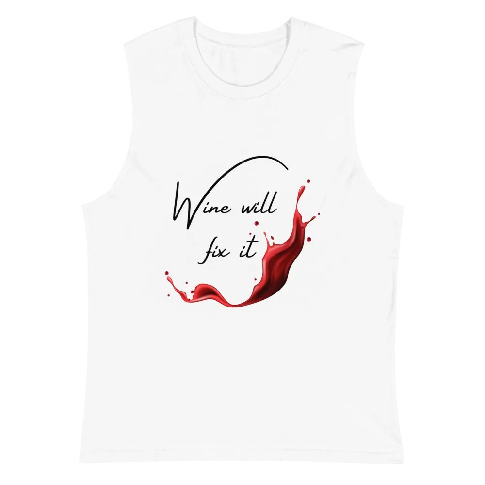 Wine will fix it Muscle Tank product image (2)
