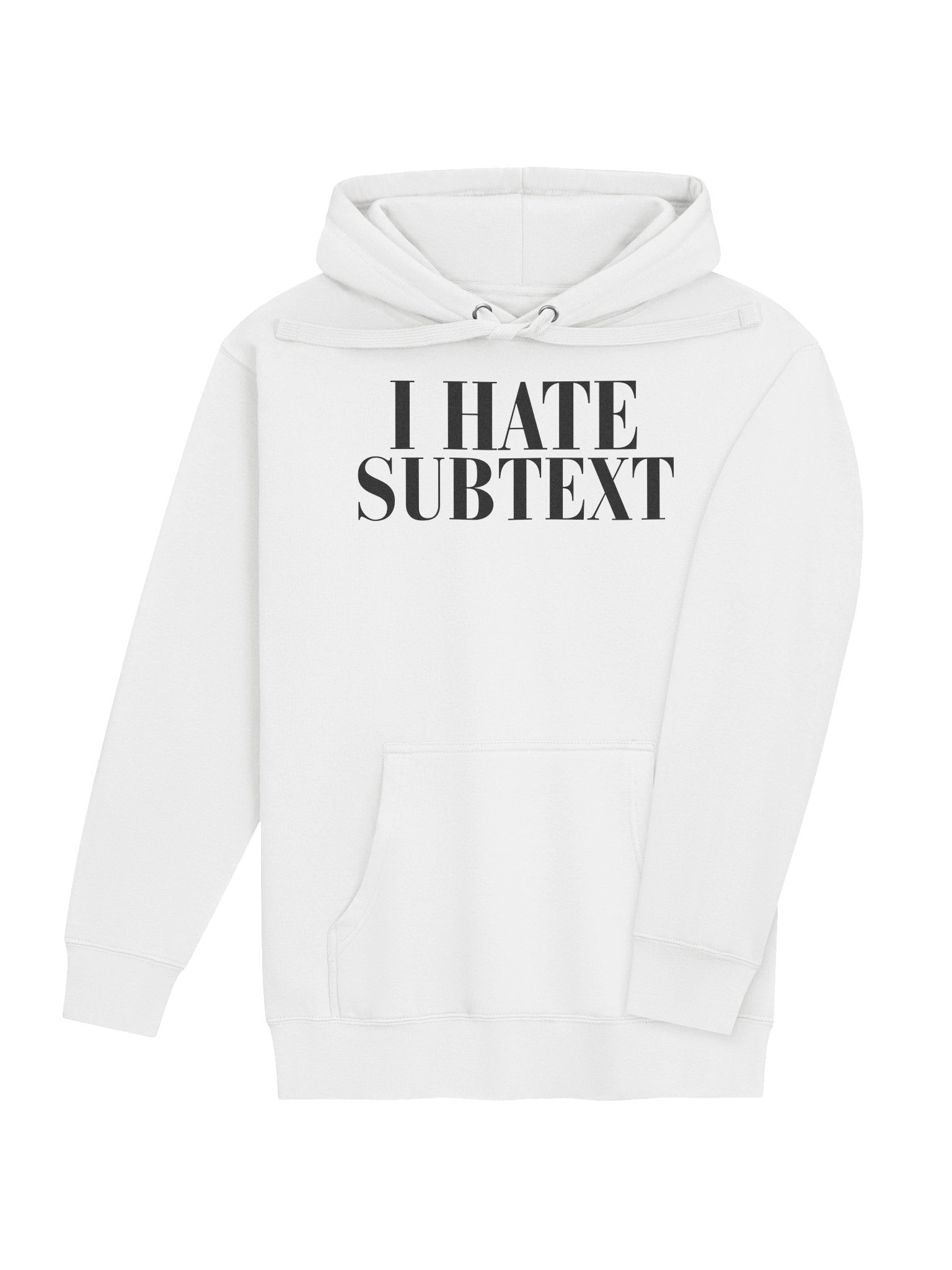 I HATE SUBTEXT Hoodie (White) product image (4)