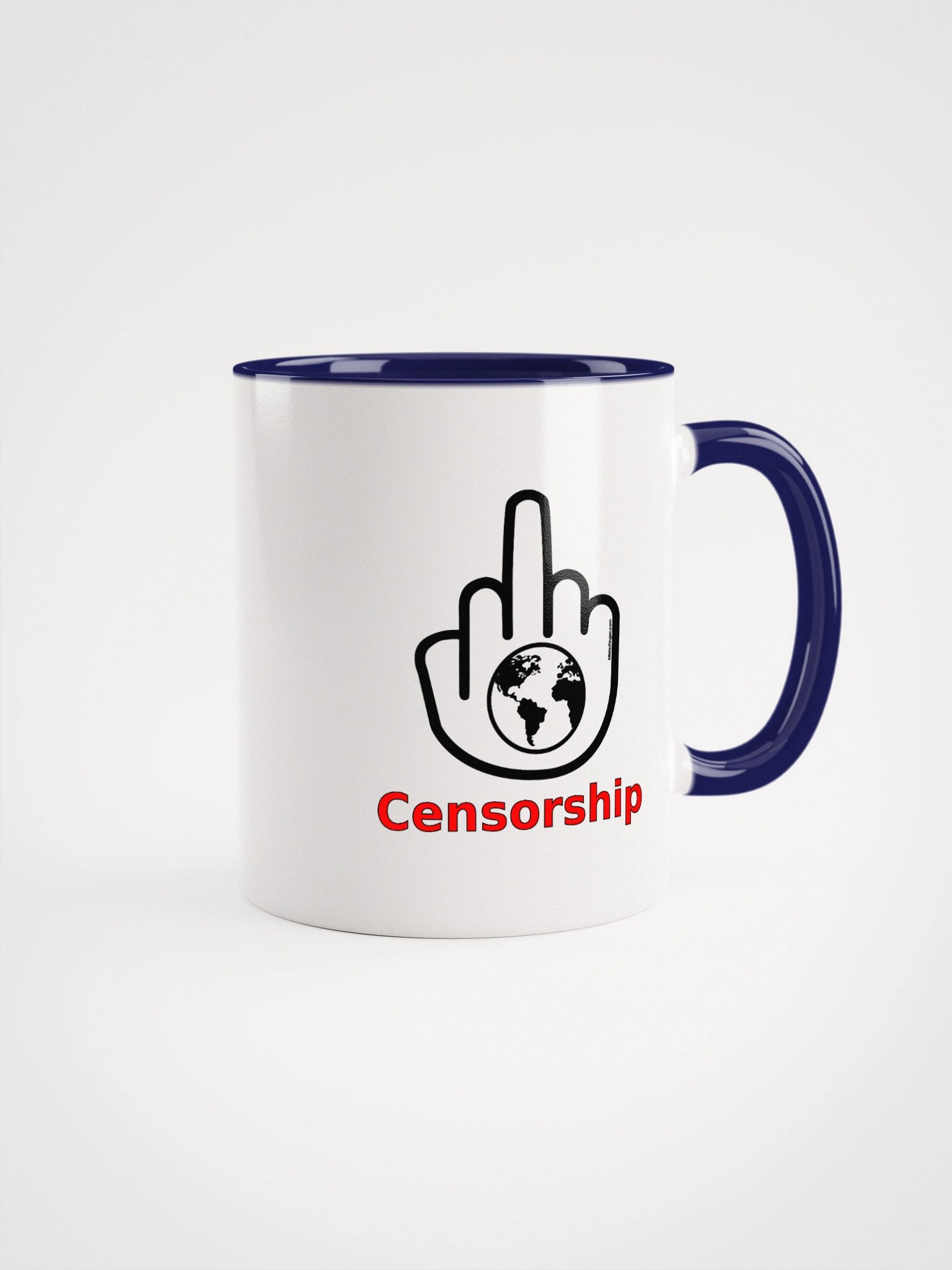 Two-tone Ceramic Mug-MisterFinger-Censorship-B product image (13)