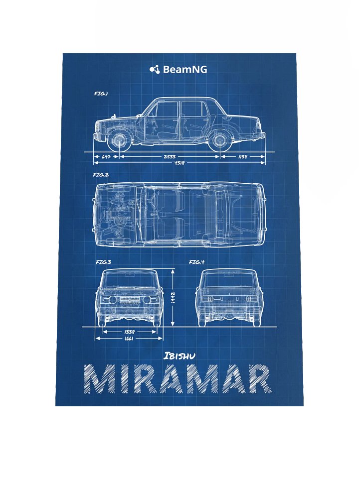 Ibishu Miramar Blueprint Poster product image (1)