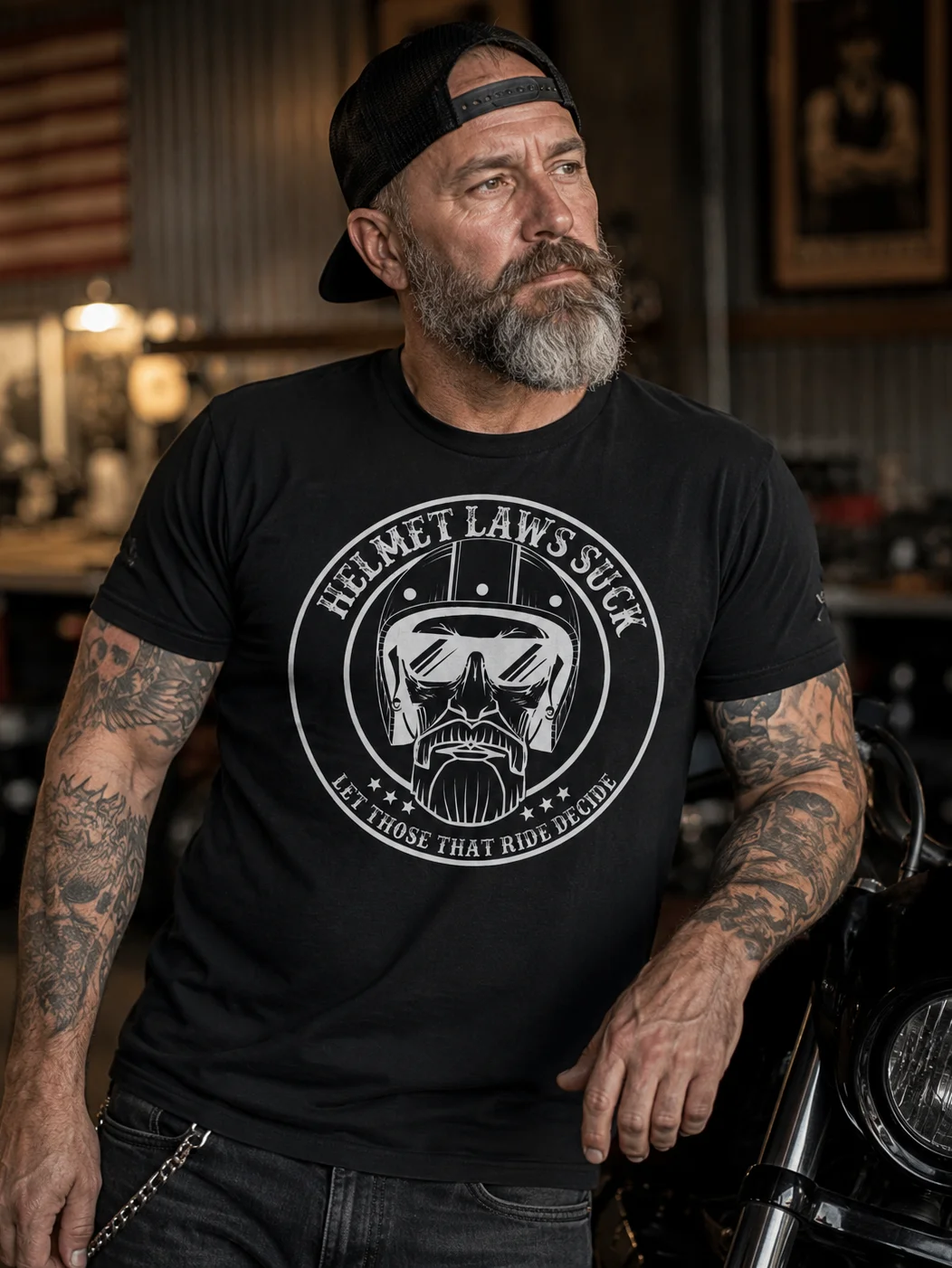 Helmet Laws Suck Tee product image (2)
