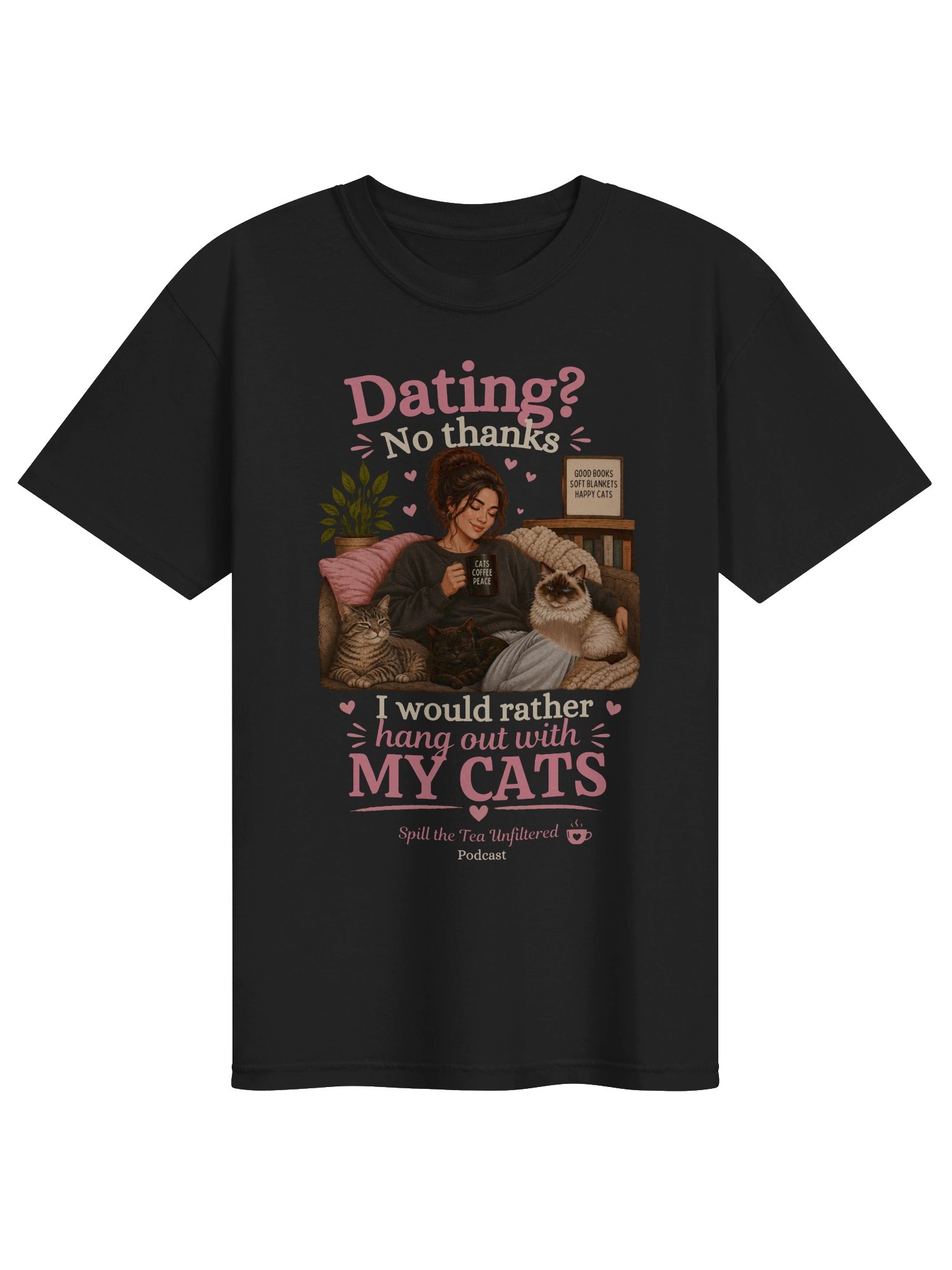Dating? No Thanks — Cozy Cat-Lover Tee product image (1)
