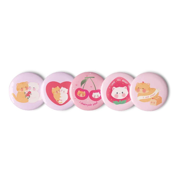 Cats and Love Pin Set product image (3)