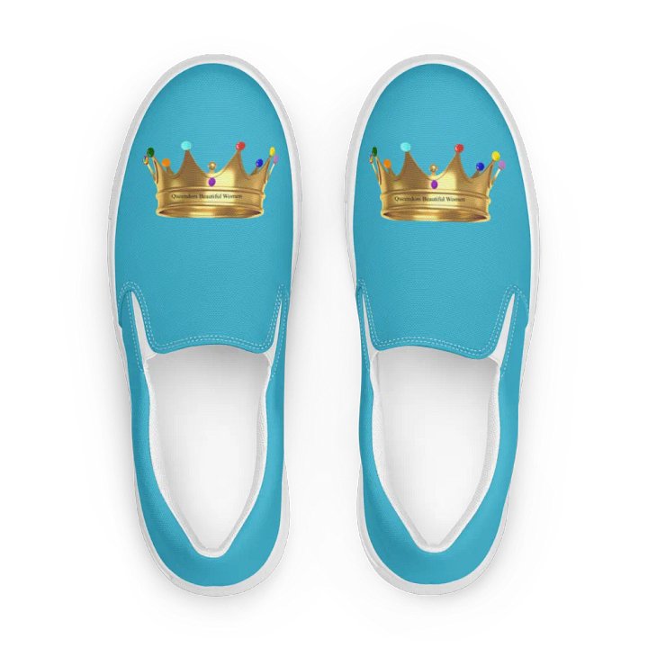 Queendom Beautiful Women Crown Canvas Shoes /Turquoise(TM) product image (1)