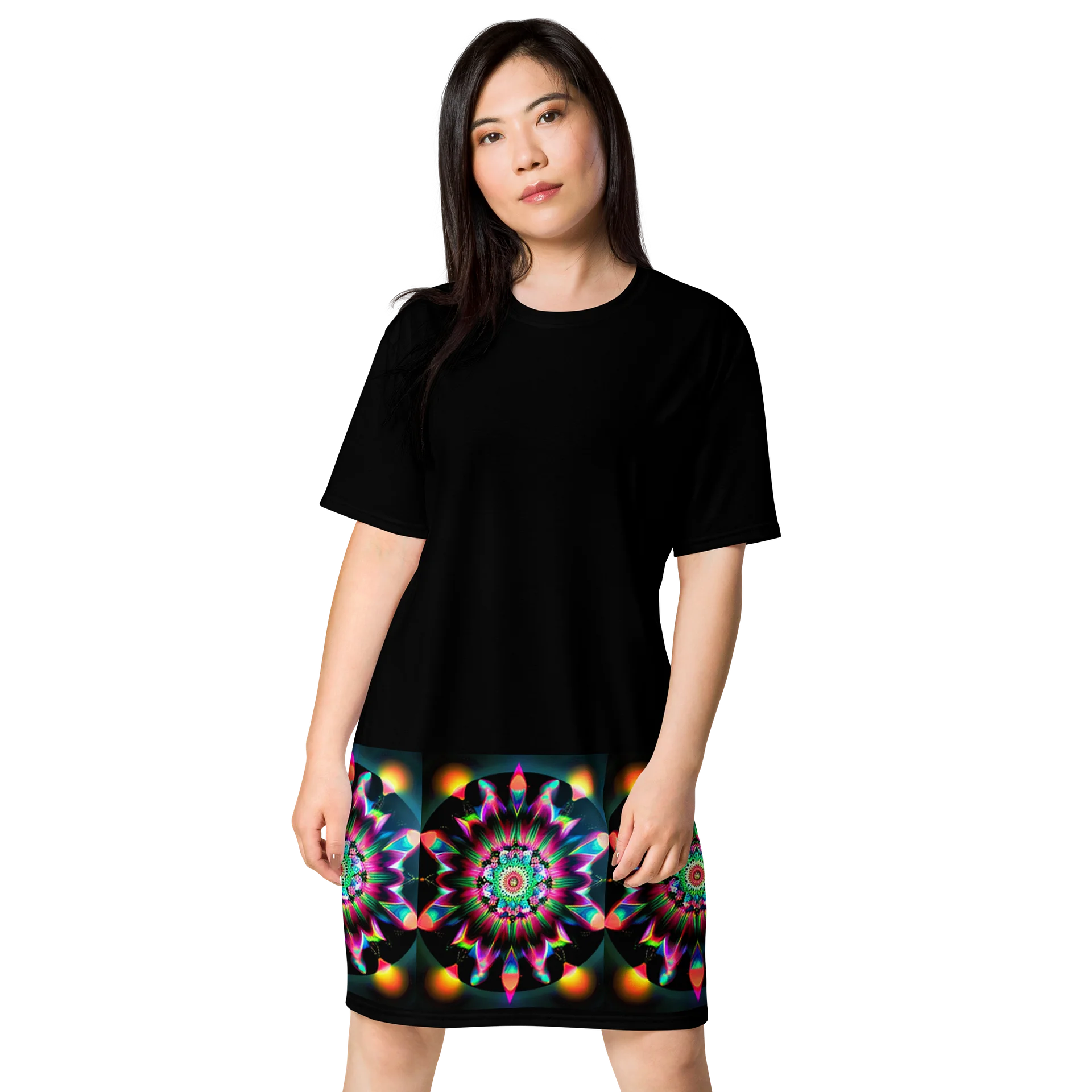 Mandala All-Over Print T-Shirt Dress product image (1)