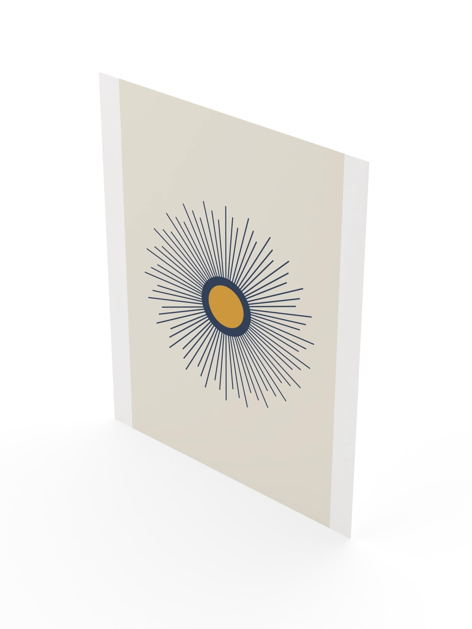 Navy Sunburst Print | Mid Century Bathroom Wall Art product image (5)