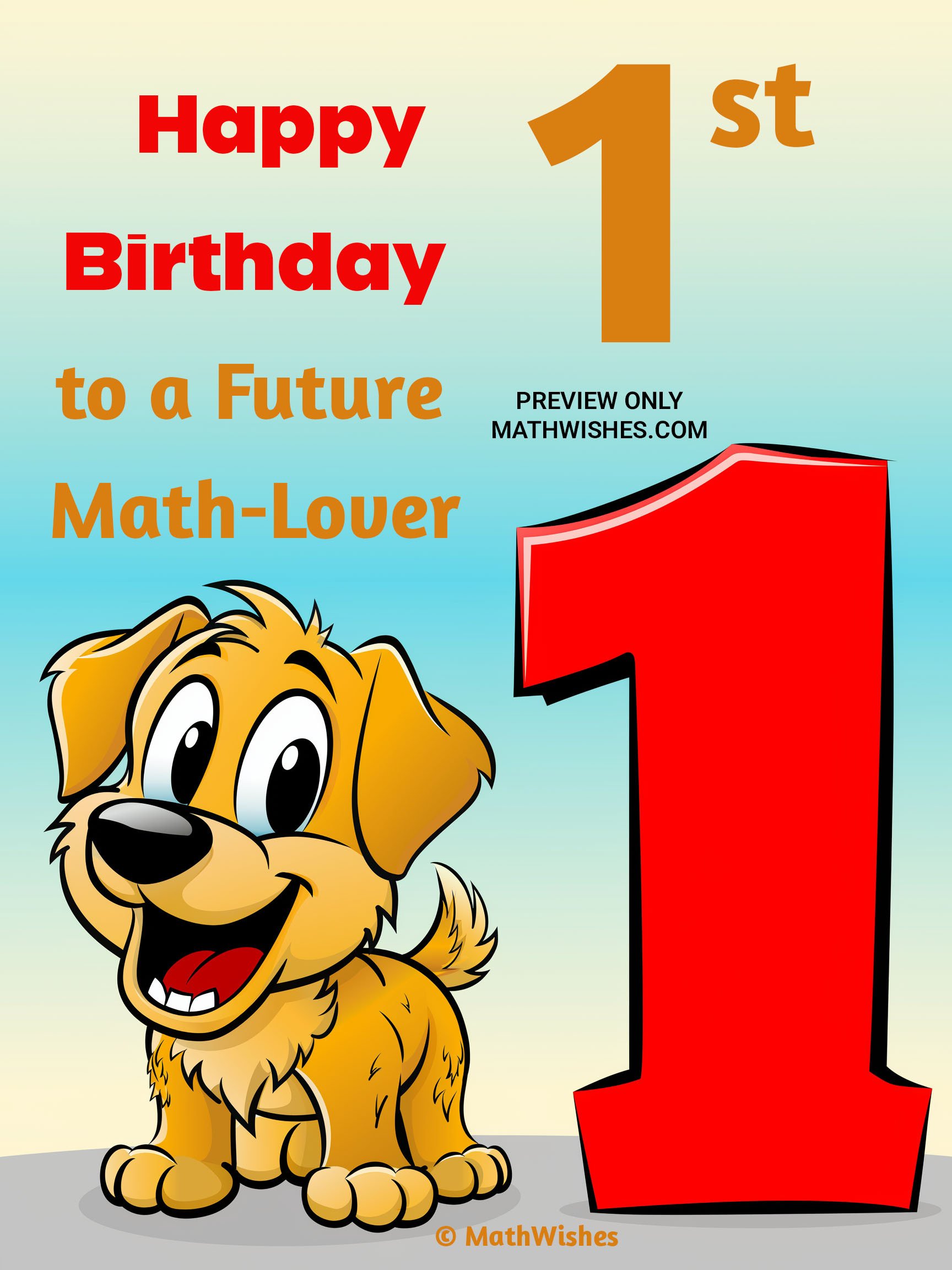 1st Birthday Card - One Puppy product image (1)